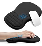 Basibutok Ergonomic Mouse Pad Wrist Rest for Carpal Tunnel Pain Relief | Fit Wrist Curve Wrist Su...