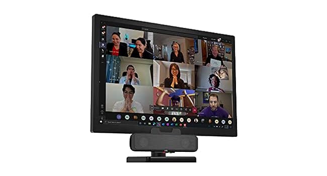 PC Speaker mounted on monitor