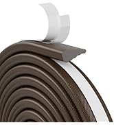 Wedge-Shape Window Weather Stripping Door Seal Strip 3Pcs×196” Brown,Upgrade Black Foam to Block ...
