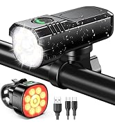 Zewdov 1000 Lumens Super Bright Bike Lights for Night Riding, 8+7 Modes Sturdy Aluminum Alloy Bic...