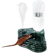 REPTI ZOO Water Feeder and Fogger, 2 in 1 Reptile Humidifier with Water Bowl, Automatic Water Dis...