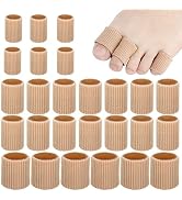 26 Pieces Toe Cushion Tube 0.98 Inches Toe Tubes Sleeves 3 Different Size Soft Gel Corn Pad Prote...