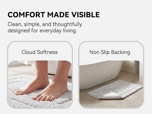 GRANNY SAYS Gray Bathroom Rugs