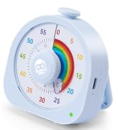 Visual Timer for Kids, Rechargeable Timer for Classroom Office Kitchen with 'Rainbow' Pattern Des...