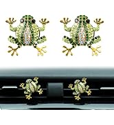 Rislobx 2Pcs Tree Frog Air Freshener Vent Clip, Cute Air Diffuser Clips, Bling Rhinestone Car Out...