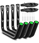 SWANLAKE GARDEN TOOLS 4-Piece Heavy Duty Kayak Storage Rack, 120LBS 16" Garage Storage Hooks, Uti...