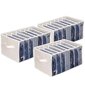 Zilink Upgraded Wardrobe Clothes Organizer with Support Board Clear Jean Organizers for Closet wi...