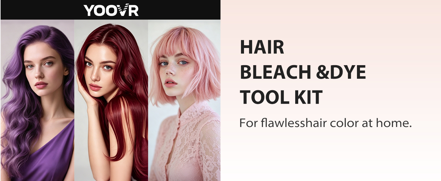 hair dye bleach color kit set tools brush bowl whisk comb clips supplies essentials salon