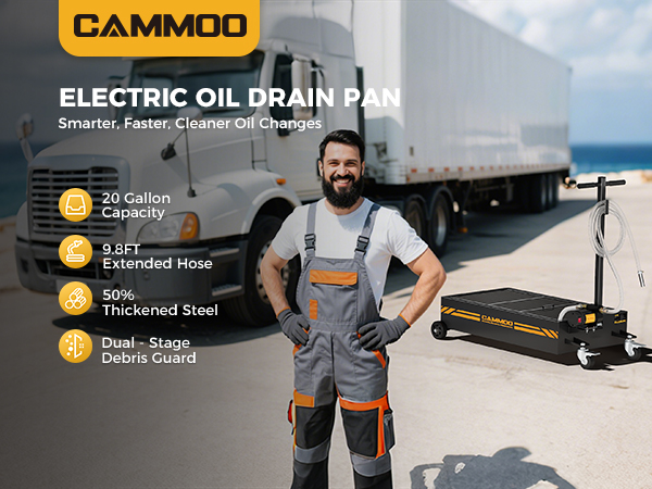oil drain pan, oil pan, oil pump, oil change pan, 20 Gal electric oil drain pan