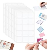BAOFALI 10 Sheets Double-Sided Adhesive Stickers for Stamp Punch Stickers | Square 0.9x0.9inch fo...