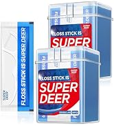 Super Deer Floss Picks (200 Count)-Twin-Line, Tooth Picks Flossers with 4 Travel Cases, Helps to ...