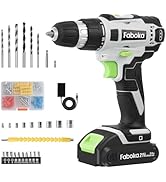 Faboka 21V Cordless Drill Set, Power Drills Kit with 2.0Ah Battery and Charger, Electric Driver/D...