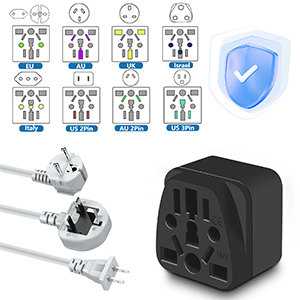 US Travel Plug Adapter white