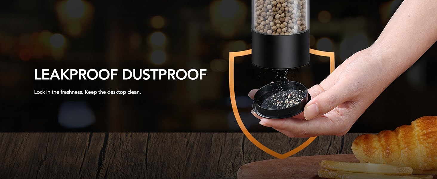 FORLIM grinder dust cover catches spice residue to help keep the countertop clean