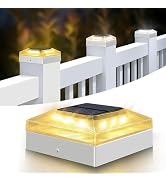 vighep 4x4 Solar Post Cap Lights Outdoor – 1 Pack Fence Post Light with 3 Color Modes, Waterproof...