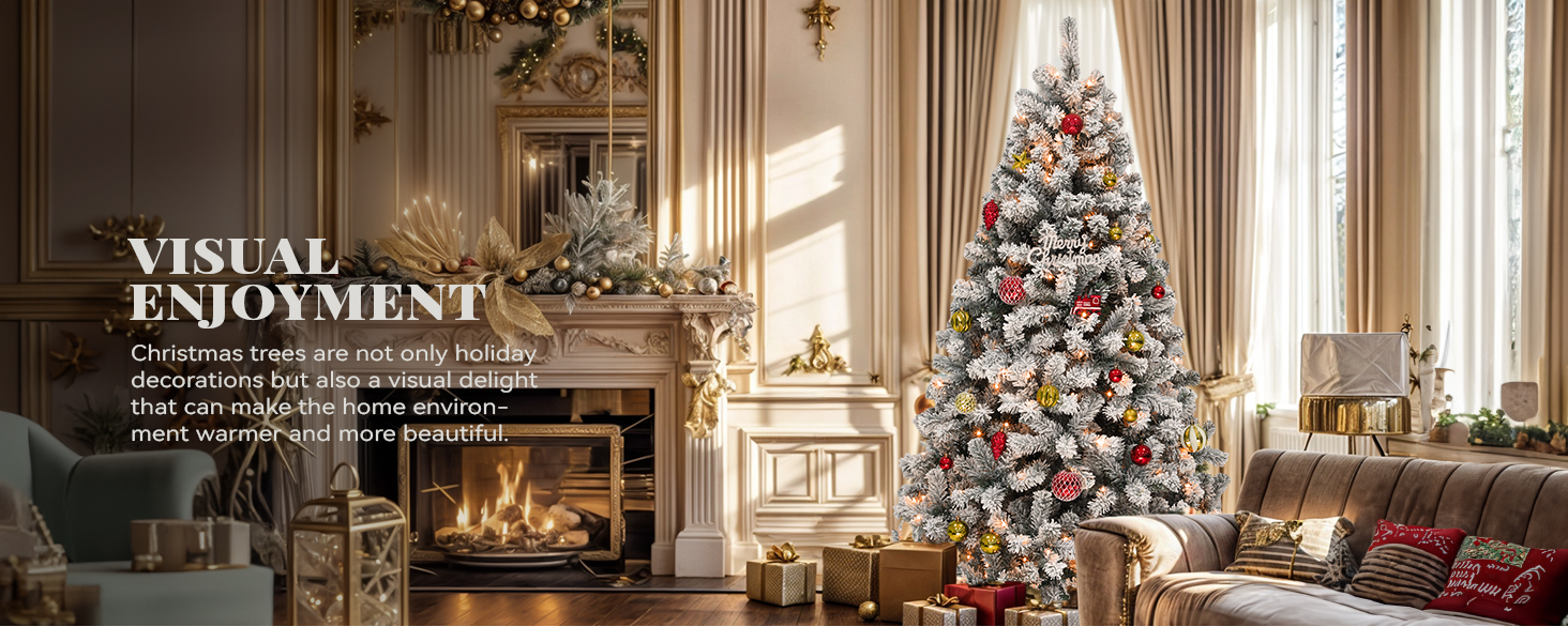 flocked Christmas tree