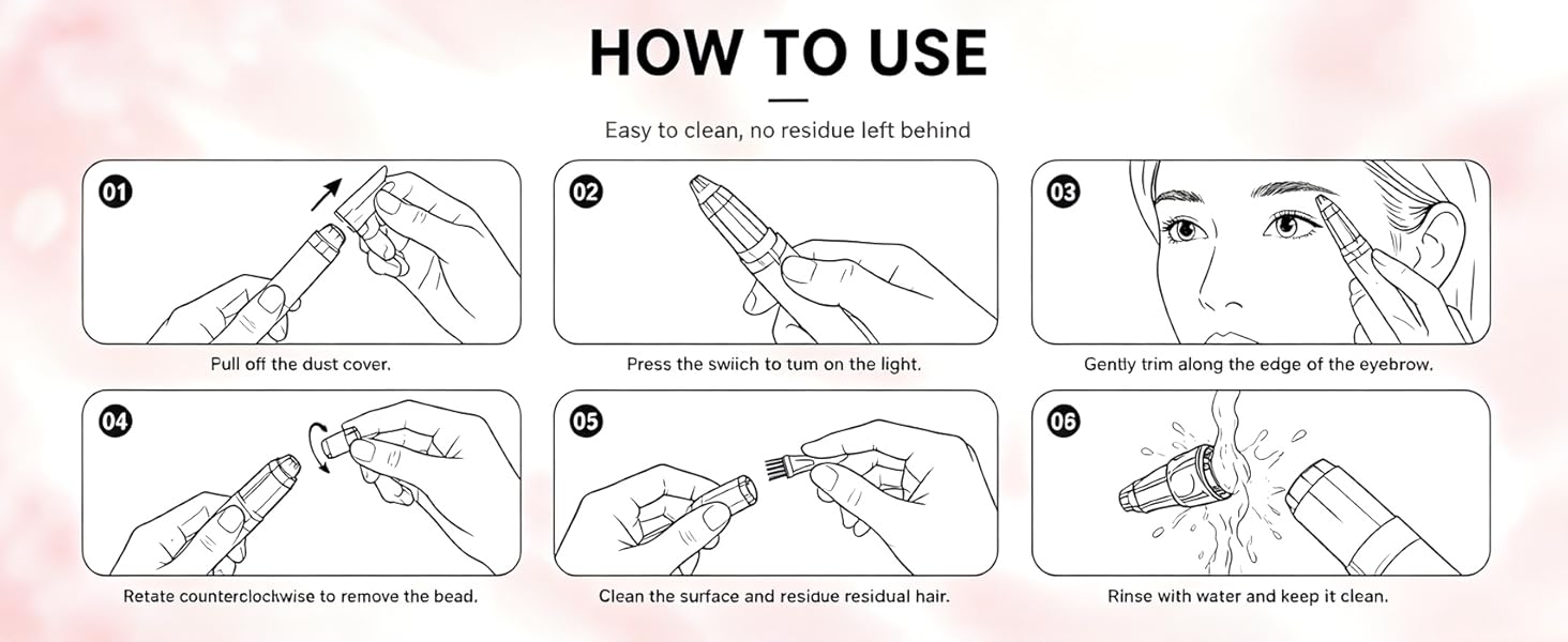 how to use this eyebrow trimmer