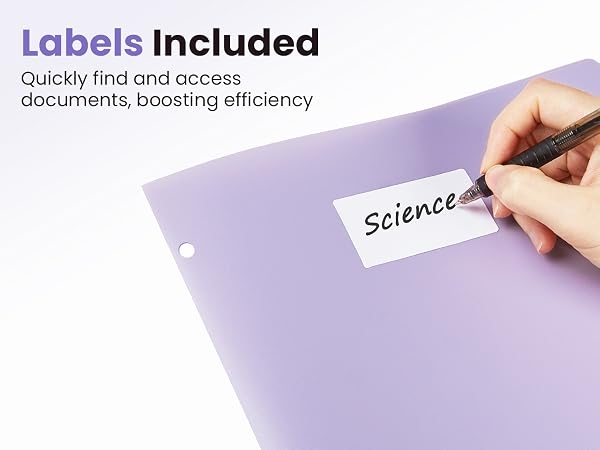 pocket folder for 3 ring binder with 14 colors