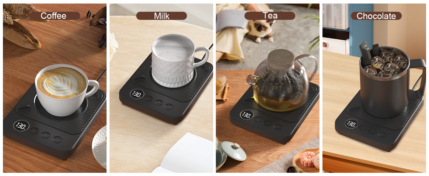Coffee Mug Warmer Set for Desk, Coffee Cup Warmer with Auto Shut OffTimer, Coffee Mug Cup Heater