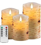 Biyanuo Flameless Battery Operated LED Candles with10key Button Remote Control 24-Hour Timer Set ...