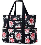 Beach Bags for Women, Large Beach Tote Bag with Zipper Tons of Pockets Beach Bag Waterproof Sandp...