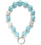 XIXIAOYAN Aquamarine Rainbow Colorful Beaded Phone Strap for Women - Anti-Theft Hands-Free Lanyar...