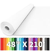 Vanhench 48"x 2520" (210') White Wrapping Paper Easel Painting Drawing Paper Roll Kids Art Suppli...