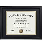 ELSKER&HOME 8.5x11 Certificate Frame - Classic Black Color Frame - Displays Diploma 8.5x11 Inch w...