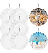 8 Pcs Sublimation Wind Spinner Blanks 8 Inch Bulk Aluminum Metal Sublimation Blanks Product Heat ...