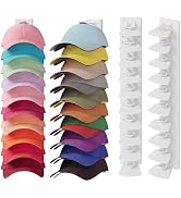 YOUDENOVA Hat Organizer for Baseball Caps, 2 Pack Hat Rack for Wall, White | Hat Organizer Holds ...