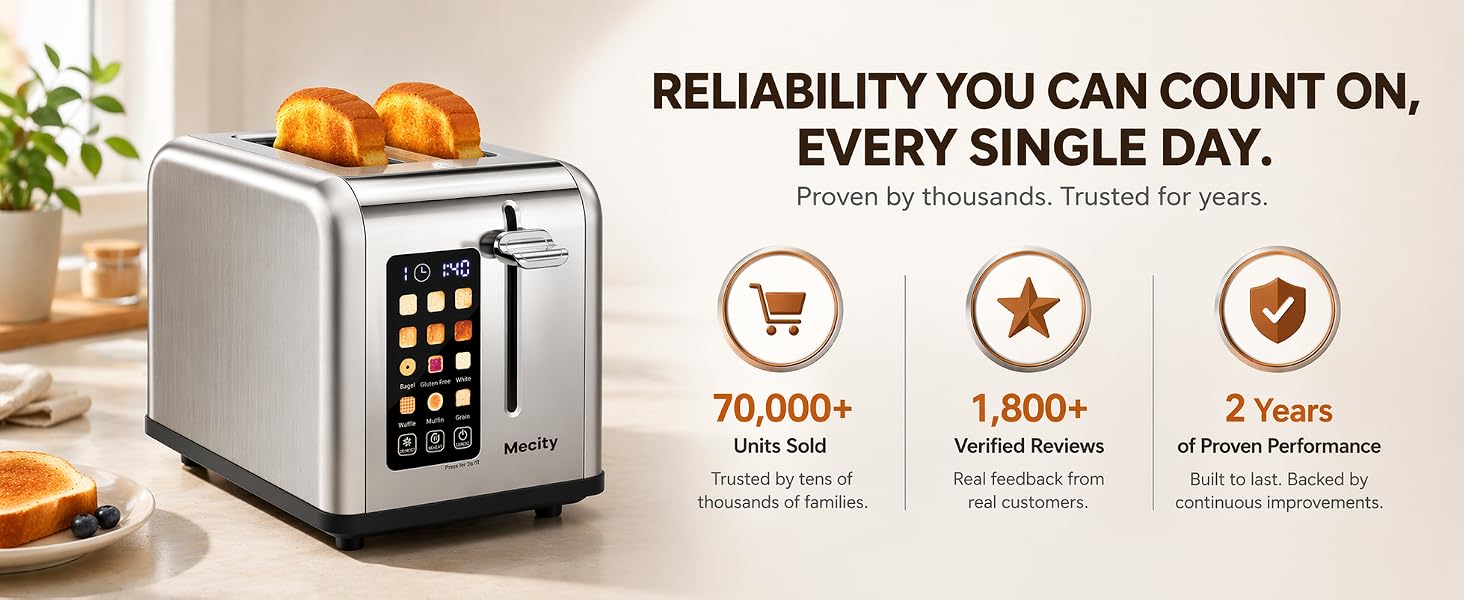 Mecity Touch Screen Toaster is the best seller in Touch Screen Toaster