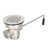 3-1/2 Inch Commercial Sink Drain with Twist Handle Kitchen Sink Opening Waste Drain Valve