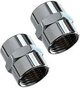 Brass Pipe Fitting Coupling-1/2" x 1/2" NPT Female Chrome Plated Finish Brass Pipe Fitting Couple...