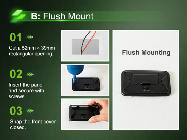 12V wall mount outlet