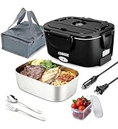 CDBEEE Electric Lunch Box Food Heater - 80W Fast Heating, 1.5L Heated Lunch Box Leak-Proof 304 St...