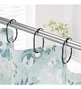 Bathway Shower Curtain Rings Black Shower Curtain Hooks,Shower Rings for Curtain Rust Proof, Show...