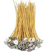 6 Inch Beeswax Candle Wicks,100pcs Hemp Candle Wick,Candle Wick Slow Burning,Pre-Waxed Wick for C...