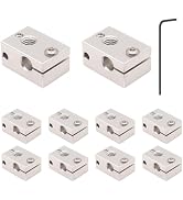 hiBCTR10-Packs 3D Printer Sensor Heater Block, Compatible with E3D V6 J-Head RepRap Bowden Hotend...