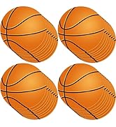 Vuzvuv 60Pcs 6In Paper Basketball Cutouts with 120Pcs Glue Points,Basketball Cut Outs Bulletin Bo...