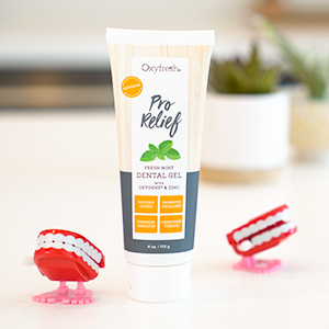 Oxyfresh Fresh Mint Dental Gel helps neutralize mouth odors after dental visits.