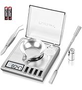 Fuzion Milligram Scale, 50g/0.001g Digital Milligram Scale with Calibration Weights, Jewelry and ...