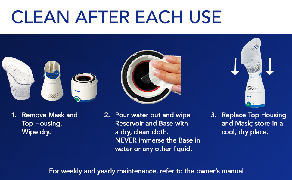 Vicks Steam inhaler how to clean guide