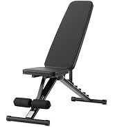 Basics Adjustable Workout Weight Bench Press, Foldable for Home Gym, Supports up to 660 Po...