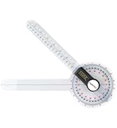 GemRed 12" Digital Goniometer 360 Degree Physical Therapy Plastic Protractor for Joint Range of M...