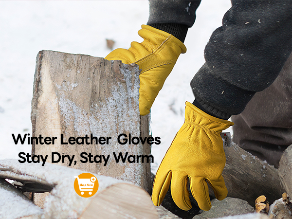 winter leather gloves for men