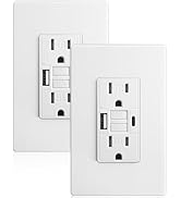 SURAIELEC 15 Amp GFCI Outlet with USB-C & USB-A Ports, Self-Test GFCI Electrical Outlet Combinati...