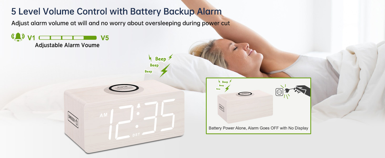 alarm clock with backup battery