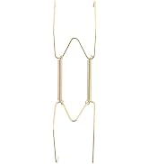 BWESOO Gold Plate Dish Hanger Dismountable Wall Display Securing Clip W Type Dish Spring Holder I...