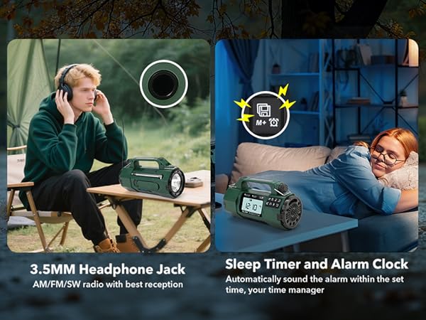 Headphone Jack & Sleep Timer