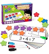 Coogam Magnetic Ten-Frame Set, Math Manipulative EVA Number Counting Games, Montessori Educationa...